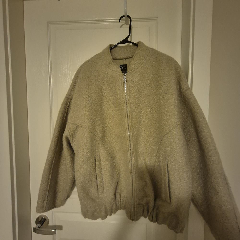 Zara Bomber Women's Cream Jacket